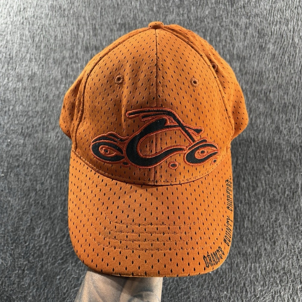 Orange County Choppers Orange Mesh Baseball Hat/Cap Bio-Domes Headgear Strapback